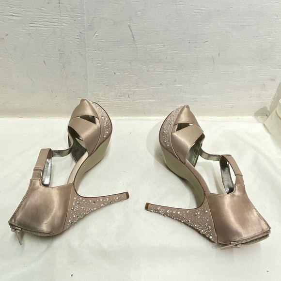 Style & Co Suki Women's Champagne Open Toe Platform Heels Size 10 - Picture 8 of 16